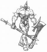 Calibur Astaroth Character Muscle Personagem Conceito Ficha sketch template