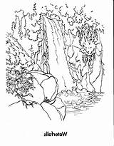 Waterfall Coloring Pages Adults Kids Printable Getcolorings Color Amazing Print sketch template