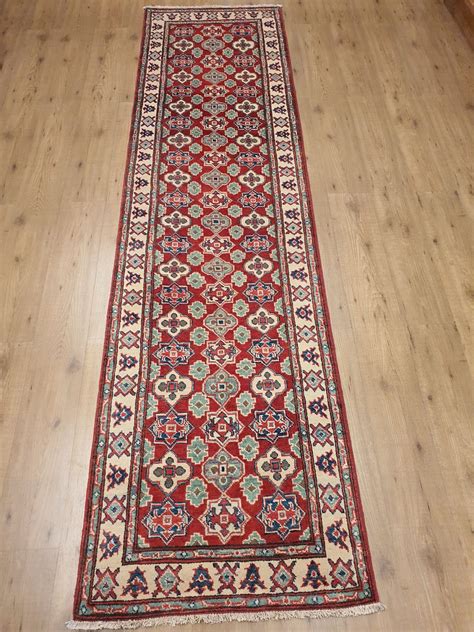 handgeknoopt perzisch tapijt loper kazak id vintage perzische en oosterse tapijten