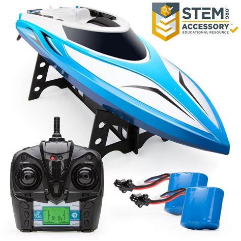 force velocity rc boat  blue remote control boat  adults
