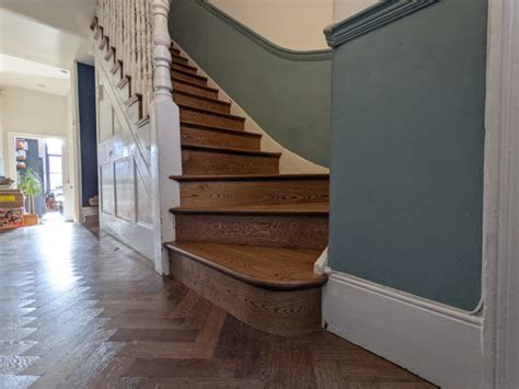 Ebony Oiled Oak And Feature Stair Cladding Se23 Forest Hill