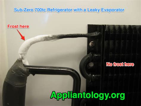 tc refrigerator   leaky evaporator  appliantology
