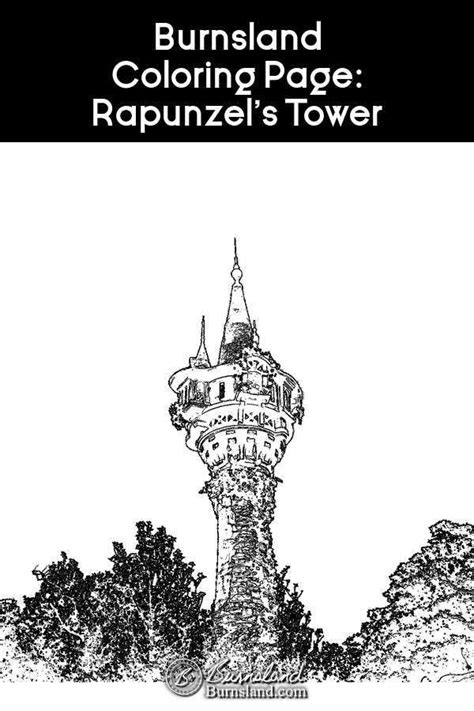 burnsland coloring page rapunzels tower burnsland photography