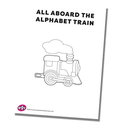 alphabet train downloadables  early years resources uk