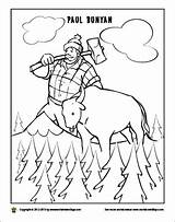 Bunyan Lumberjack Ox Activities Getcolorings sketch template