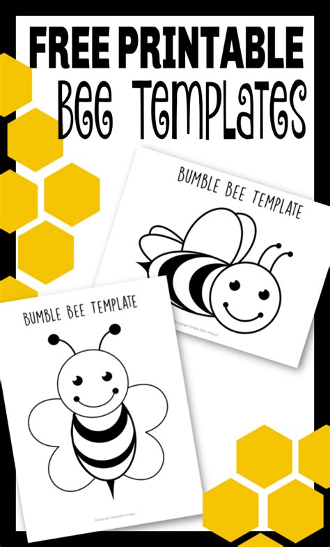 buzzing bee templates  crafts  activities