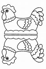 Kip Hen Pasen Eierdopje Knutselen Paasmandje Lichaam Het Colorado Cookie Zelf sketch template
