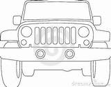 Jeep Outline Truck Clipart Clip Jk Cartoon Safari Drawing Front Stock Royalty Line Dreamstime Vector Wrangler Explore Drawings Board Clipground sketch template