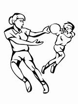 Handball Balonmano Match Handebol Malvorlagen sketch template
