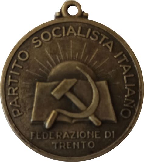 medal italian socialist party  anniversary exonumia numista