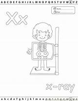 Coloring Xray Printable Pages Edu Color Alphabets Education sketch template