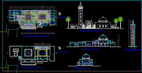 mosque dwg plan  autocad designs cad
