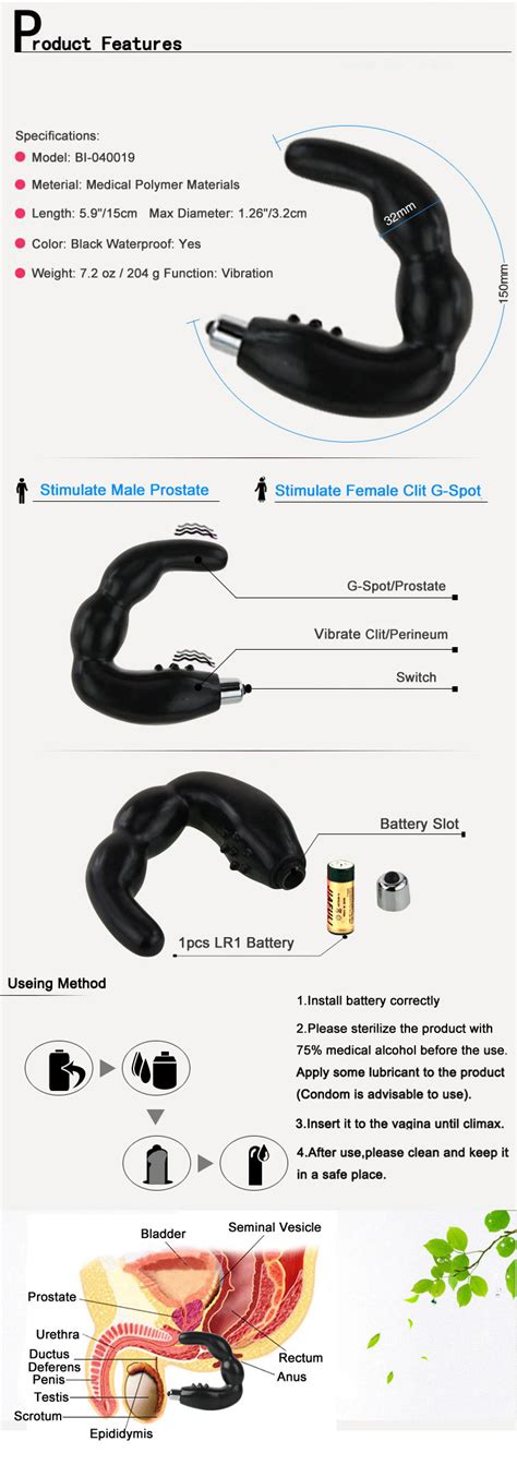 new black powerful g spot anal stimulator prostate massager butt plug vibrator ebay