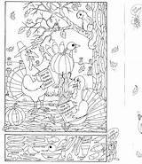 Hidden Thanksgiving Printable Coloring Puzzle Pages Highlights Puzzles Objects Printables Kids Liz Ball Worksheets Sheets Object Publishing Halloween Shares Activities sketch template