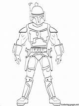 Jango Fett Coloring Wars Star Pages Popular sketch template
