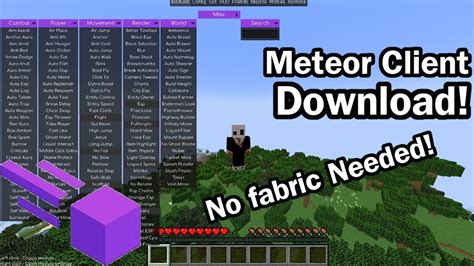 meteor hacked client  minecraft