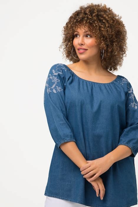 tuniek stiksels  lijn carmenhals  mouwen tunieken blouses