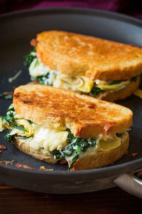 spinach artichoke grilled cheese cooking classy
