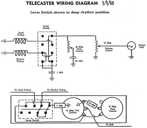 draw   tele schematic  wiring diagram  gear page