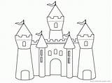 Coloring Disneyland Schloss Castelos Fairy Princesas sketch template