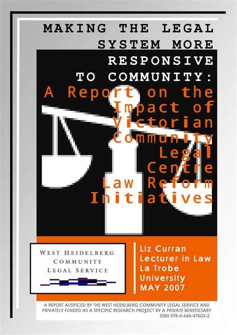 making  legal system  responsive  community  report