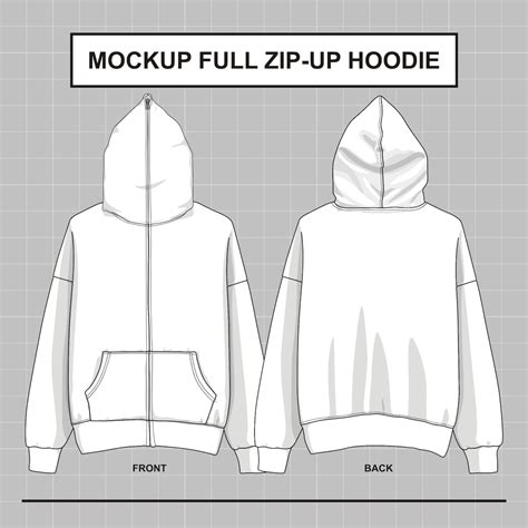vector mockup full zip  hoodie  face illustrator eps etsy uk