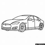 Tesla Coloring Model Pages Car sketch template