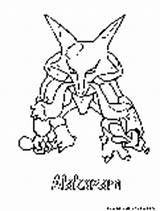 Pokemon Coloring Pages Alakazam Psychic Fun sketch template
