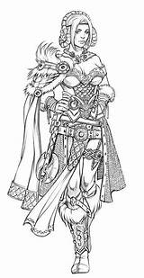 Viking Drawing Coloring Woman Concept Behance Pages Costume Character Fantasy Drawings Warrior Line Angel Female Adult Designs Book Visit Y2 sketch template