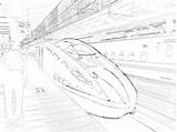 Coloring Shinkansen Train Kagayaki Pages Drawing Bullet Hokuriku Station Sheets Getdrawings sketch template