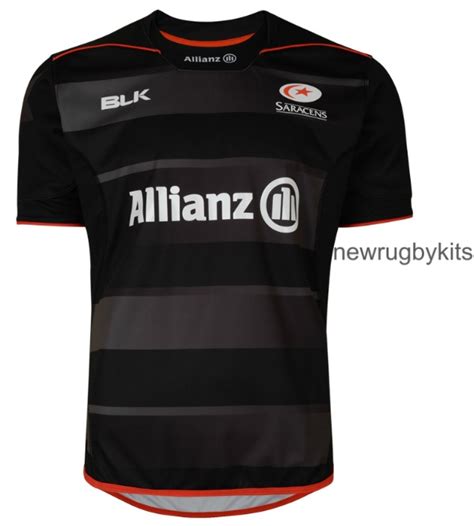 saracens rugby jersey   sarries blk kits   home   rugby kits