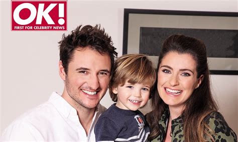 eastenders james bye poses at home with wife victoria and their son