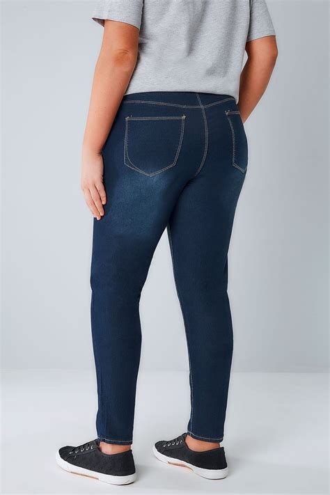 blue vintage 5 pocket skinny ava jeans plus size 16 to 32