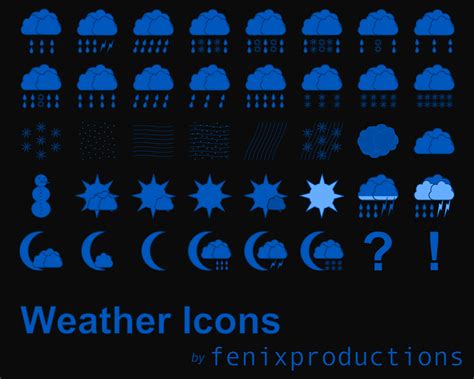 weather icons  fenixproductions  deviantart
