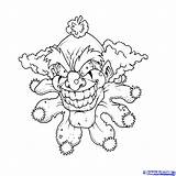 Clown Coloring Scary Pages Printable Evil Clowns Killer Pennywise Draw Monsters Drawing Creepy Colouring Drawings Step Horror Frog Color Getdrawings sketch template