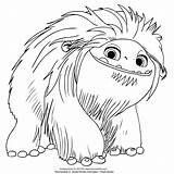 Yeti Everest Abominable Piccolo Coloriage Abomination Stampare sketch template