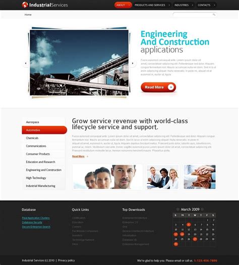 html website template industrial services