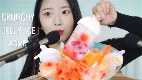 Asmr 사이다 젤리 얼음 먹방 Crunchy Jelly Ice Eating [꿀꿀선아] Suna Asmr 音フェチ Youtube