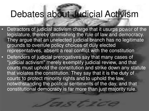 ppt judicial activism and judicial restraint objective