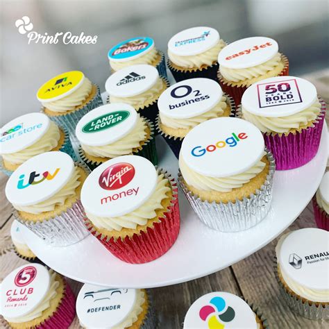 branded cupcakes   business print cakes