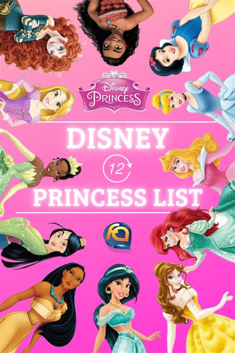 disney princess list disney princess list official disney princesses