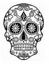 Calaveras Calavera Skulls Caveira Muertos Getcolorings Clipart Mexicanas Faciles Cráneo Library Imprime Pinta sketch template