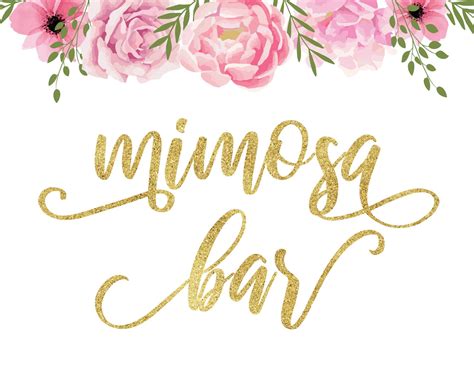 mimosa bar sign printable