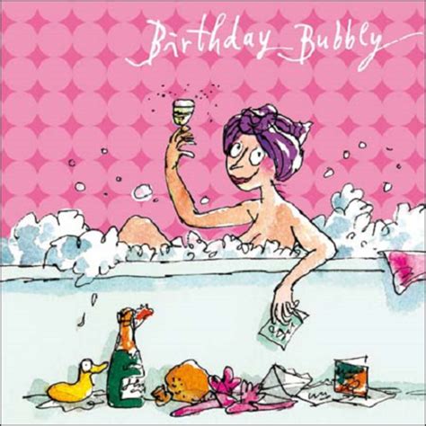 Quentin Blake Bubbly Birthday Female Greeting Card Cards Love Kates