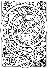 Coloring Pages Celtic Adult Kids Colouring Designs Book Dragon Adults Moon Printable Color Bestcoloringpagesforkids Pattern Patterns Sheets Books Pagan Collect sketch template