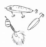 Fishing Lures Trout Drawing Tackle Fly Rainbow Coloring Pages 2010 Getdrawings Template August sketch template