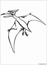 Pteranodon Flying Online Reptile Pages Coloring Color Coloringpagesonly sketch template