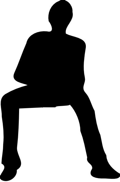 sitting man silhouette at getdrawings free download