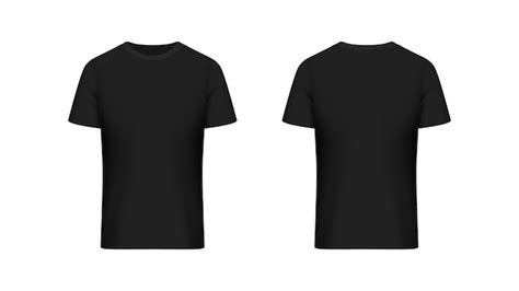premium vector front   black  shirt