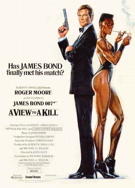 A View To A Kill Theatrical Trailer James Bond Movie Posters James